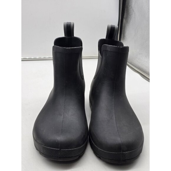 totes Everywear Boots Womens Size 8 Black Waterproof Rain Chelsea Rubber Ankle - Picture 2 of 10
